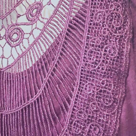 Bluheaven-Women's Med. Ruching Sides Pull On Embroidered Back/Cowl Neck-Cut out - Picture 8 of 15